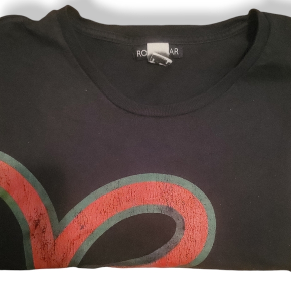 ROCAWEAR - Vintage Hard To Find Men's Cotton Short Sleeved 90s Black Logo Shirt - Picture 7 of 7